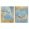 Stupell Industries Light Blue Pastel Gold 2 pc Canvas Wall Art Set Design by Victoria Barnes